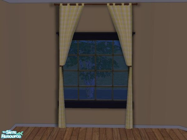 Sims 2 — Daisy Blossom Bedroom Set - Curtains by bethbrit — No mesh needed. A set of curtains for the Daisy Blossom