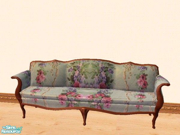 Sims 2 — Victorian Floral Sofas - Green Victorian Rose by drewsoltesz — A recolour of the Sims 2 original object