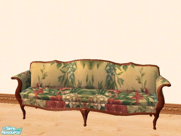 Sims 2 — Victorian Floral Sofas - Tan Floral by drewsoltesz — A recolour of the Sims 2 original object \"Lap of