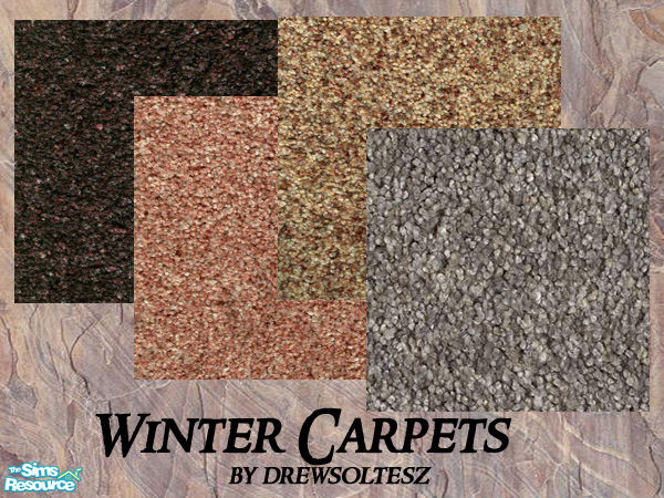 Sims 2 — Winter Carpets by drewsoltesz — A set of four plush, cool tone carpets, for all your Sims decorating needs!! 