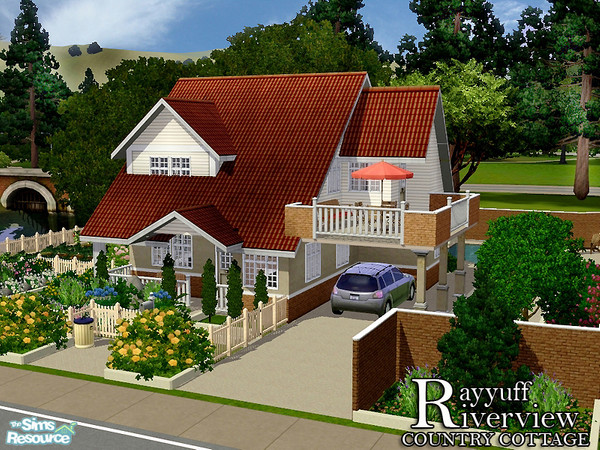 Sims 3 — Riverview Country Cottage -Furnished- by ayyuff — 30x30 fully furnished house with 3 bedrooms,3 bathrooms..
