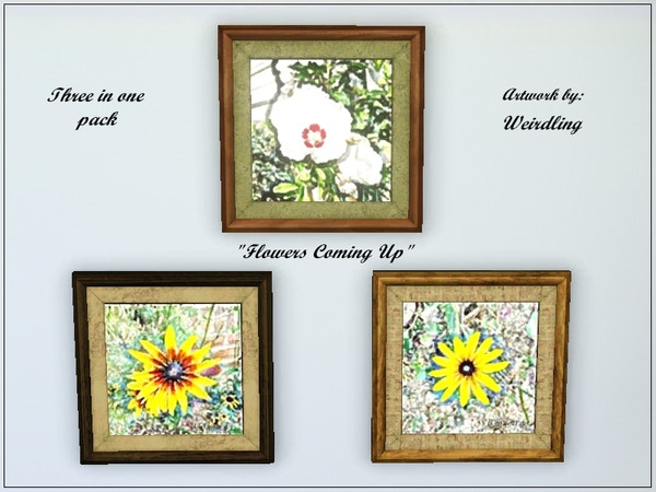 Sims 3 — Flowers Coming Up by weirdling2 — Bring a little bit of the outdoors into your home with these pictures of