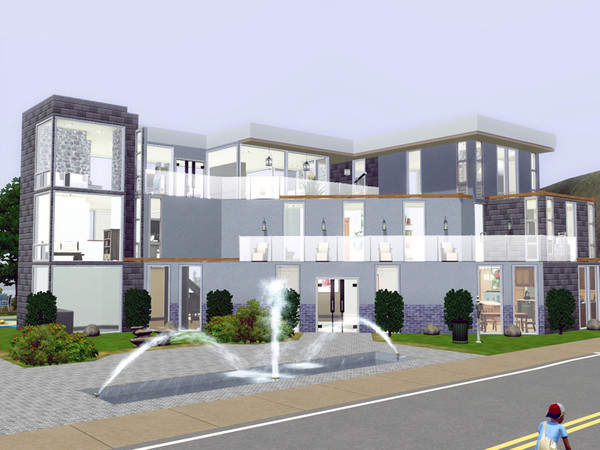 Sims 3 — Vivian by Ayafox — First floor: kitchen/dining room -livingroom -laundry -library -bathroom -gym Second floor: