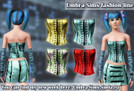 Sims 3 — Goth corset by Umbra_Sims — Cyber goth corset. Recolorable :)