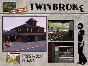 Sims 3 — Twinbroke Firestation by Elut — Twinbroke Collection. It is a fire station - your house on fire you call, they