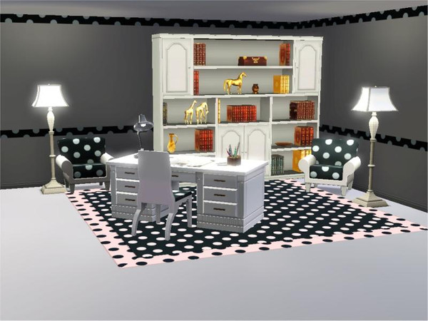 Sims 3 — marcorse_black polka pattern 2channel by marcorse — A 'better' polka dot pattern in that this one has 2