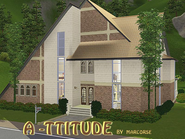 Sims 3 — A-ttitude by marcorse — A . . is for A-frame . . . Angles . . . Architecture . . . . and . . Attitude! This tidy