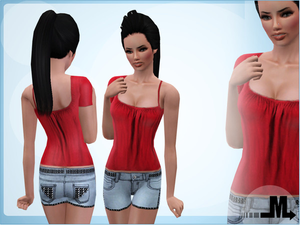 Sims 3 — Frostbite Part 2 by miraminkova — Wear the beautiful colors of the sunset with this stunning outfit!