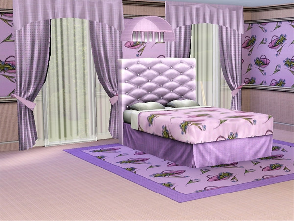 Sims 3 — marcorse_flower basket pattern by marcorse — An oldfashioned, lilac straw flower basket and it's long stemmed