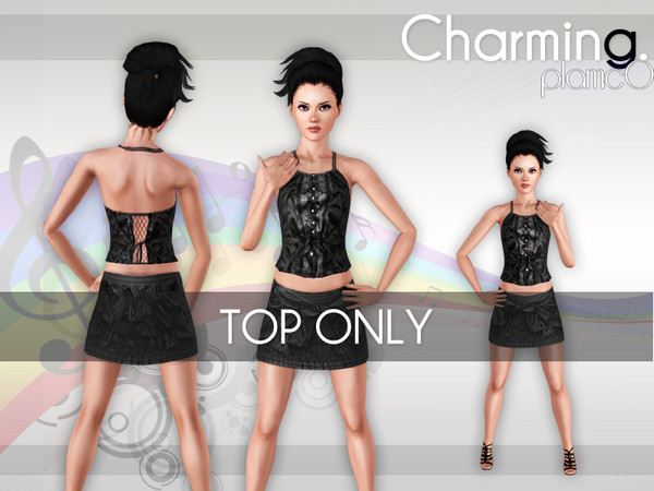 Sims 3 — Charming -Top. by plamc0 — INFO: This is the skirt only! To view and download the full set, click on 'See