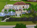 Sims 3 — Amazing home! by chloemaykumar2 — FLOOR 1 - Large pond, bridge, pool room, BBQ/dining room, parking spaces (it