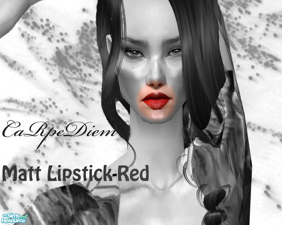 Sims 2 — Matt Lipstick-Red by carpediemSn — Red lipstick.