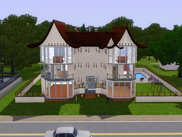 Sims 3 — Nice home 1 by chloemaykumar2 — 4 bed, 4 bathroom, living / dining / kitchen area, small study area, 3 balconies