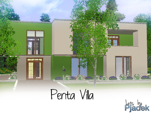 Sims 3 — Penta Villa by Pjadek2 — One urban designed villa just for your Sims if they love some lofty high-end place. by