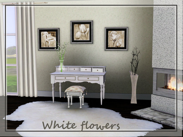 Sims 3 — white flowers by monkri2001 — 3 flower pictures