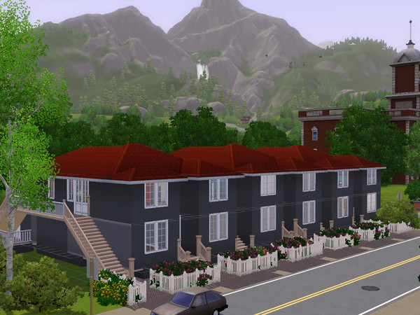 Sims 3 — Downtown Homes by kimberlycolleen — For single career-oriented Sims or starter families, this 6 unit building