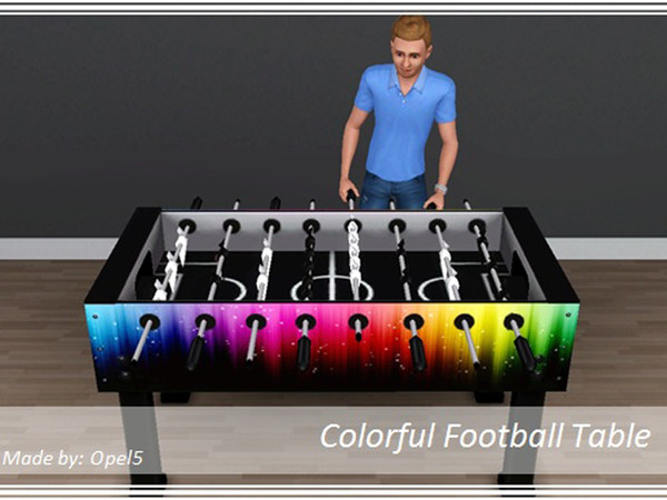 Sims 3 — Colorful Football Table by opel5 — Football Table with a new colorful theme, some parts are recolorable. Made by