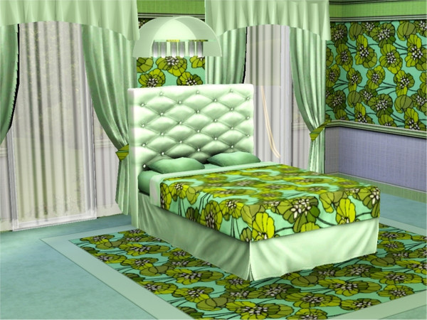 Sims 3 — marcorse_leafy frills pattern by marcorse — An allover, repeat design featuring clumps of white flowers and