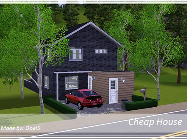 Sims 3 — Cheap House by opel5 — A cheap house with one bedroom, one bathroom and a cheap car for Sims with a low money