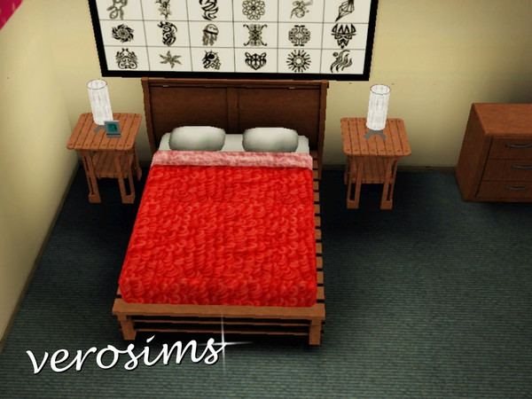 Sims 3 — Red Rug by verosims3 — Recolorable pattern. Amazing for rug!