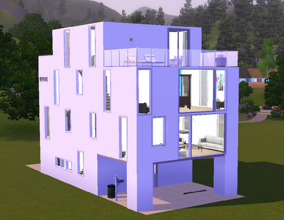 Sims 3 — Modern House by YmkeT — This house is perfect for a family with 3-6 persons! Ground floor: garage, washroom,