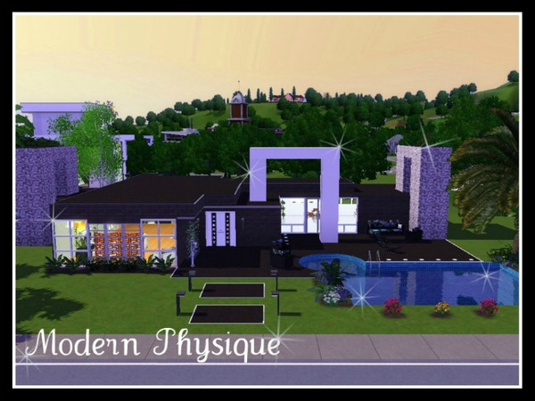 Sims 3 — Modern Physique by Megamoneybags2 — This stylish and colorful modern home's interior features 1 bedroom, 1