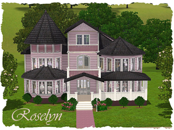 Sims 3 — Roselyn by elena99e2 — A lovely Victorian for a feminine Sim. First Floor: Kitchen with breakfast nook, formal