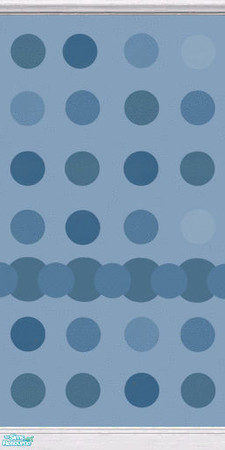 Sims 2 — Blue Spirit Wall paint - Dots N\' Border by alechan — Blue Spirit Wall paint with Dots and Border (part of Blue