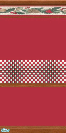 Sims 2 — Autumn Harvest Kitchen Wall 4 by skippyscatt — Autumn Harvest Kitchen Walls with splashback tile to match the