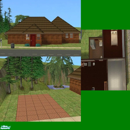 Sims 2 — 1000 Logger Lane by LaurieR — This is a log cabin starter home. Maxis only. It was requested by ctrbl46.