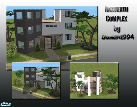Sims 2 — Iorwerth Complex by daman19942 — A small modern lot, similar to my Anderson Loft. Fit for a bachelor(ette) sim.