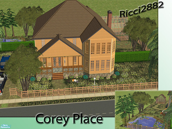 Sims 2 — Corey Place by TheNumbersWoman — This lovely country home is just the right size for you growing Sims Family. A