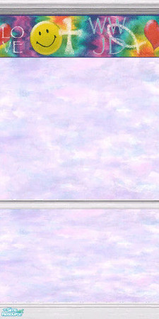 Sims 2 — WWJD Wallpaper by VictoriaGrace — Colorful wallpaper for your children\'s room. In the Christian community WWJD