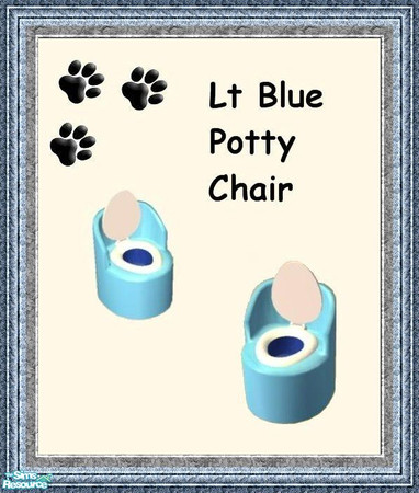 Sims 2 — 2 Tone Blue Dolphins Nursery - Lt Blue Potty Chair by MinnieMinPin — :)