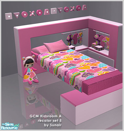 Sims 2 — GCM Kidsroom A - Recolor set 5 by Sunair — GCM Kidsroom A - Recolor set 5 (white)