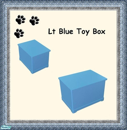Sims 2 — 2 Tone Blue Dolphins Nursery -  Lt Blue Toy Box by MinnieMinPin — :)