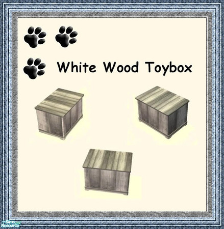 Sims 2 — Dolphin Cove Bedroom - White Wood Toy Box by MinnieMinPin — 
