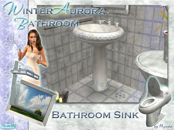 Sims 2 — Winter Aurora Bathroom Superset! - Sink by Alyosha — A Part of my Winter Aurora Bathroom Superset! Enjoy!