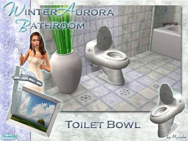 Sims 2 — Winter Aurora Bathroom Superset! - Toilet Bowl by Alyosha — A Part of my Winter Aurora Bathroom Superset! Enjoy!
