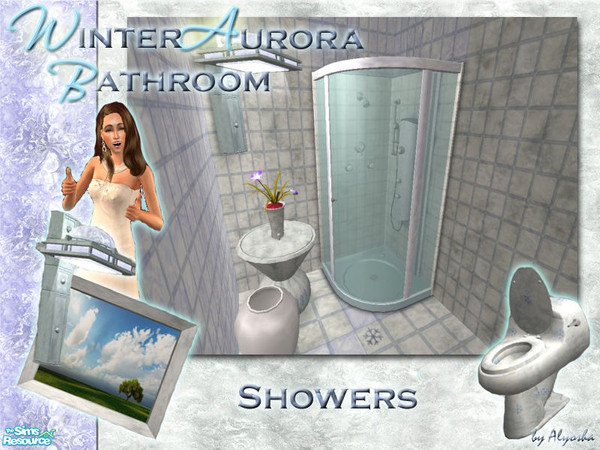 Sims 2 — Winter Aurora Bathroom Superset! - Shower by Alyosha — A Part of my Winter Aurora Bathroom Superset! Enjoy!