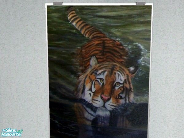 Sims 2 — Tiger by qvisn — Painted by Dave. used pineapple. by qvisn