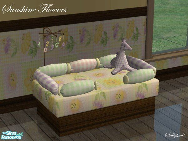 Sims 2 — Sunshine Flowers Kids Set - Nursery - Toddler Bed by sallyhails — Recolour of sims2sisters wonderful Rebecca