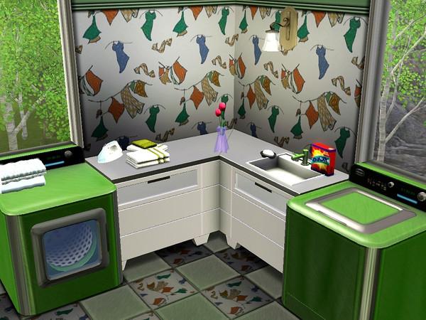 Sims 3 — marcorse_washday pattern by marcorse — A cheerful, novelty pattern to decorate a laundry.