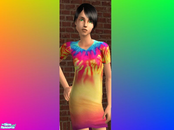 Sims 2 — Tie-dye nightwear by zaligelover2 — Tie-dye nightwear.