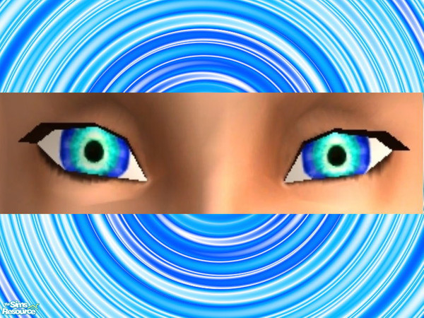 Sims 2 — Bright blue contacts by zaligelover2 — Bright blue costume contacts.