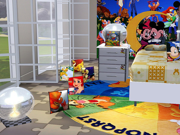 Sims 3 — disney cushions x10 recolorable one face by jomsims — disney cushions x10 recolorable one face by jomsims