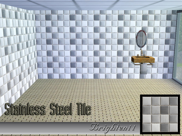 Sims 3 — BR11 StainlessSteelTile by Brighten11 — Stainless Steel Tile by Brighten11. Entirely seamless with two editable