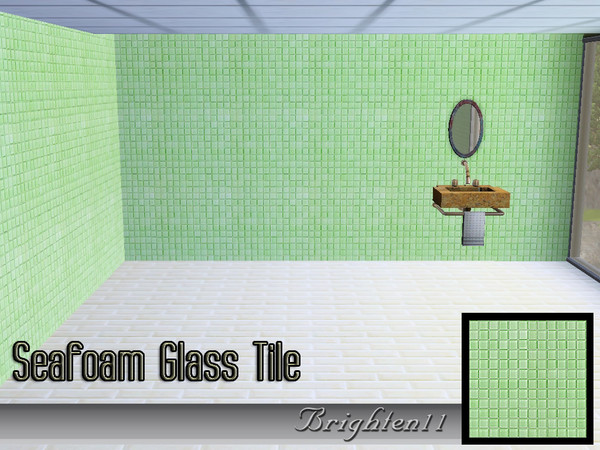 Sims 3 — BR11 Seafoam Glass Tile by Brighten11 — Seafoam Glass Tile by Brighten11. Entirely seamless with two editable