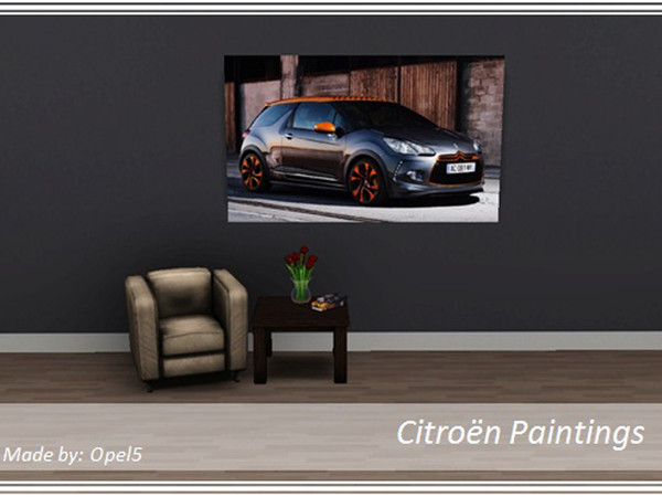 Sims 3 —  by opel5 — Citroen Paintings with the DS3 Racing, C3, C3 Picasso, C4, C5 Estate, DS4 and the DS5 Made by Opel5