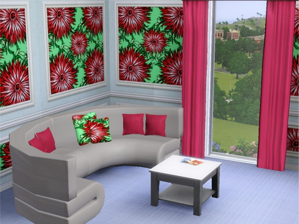 Sims 3 — marcorse_red spikes pattern by marcorse — Return of the big, bold and beautiful florals! This pattern relies on